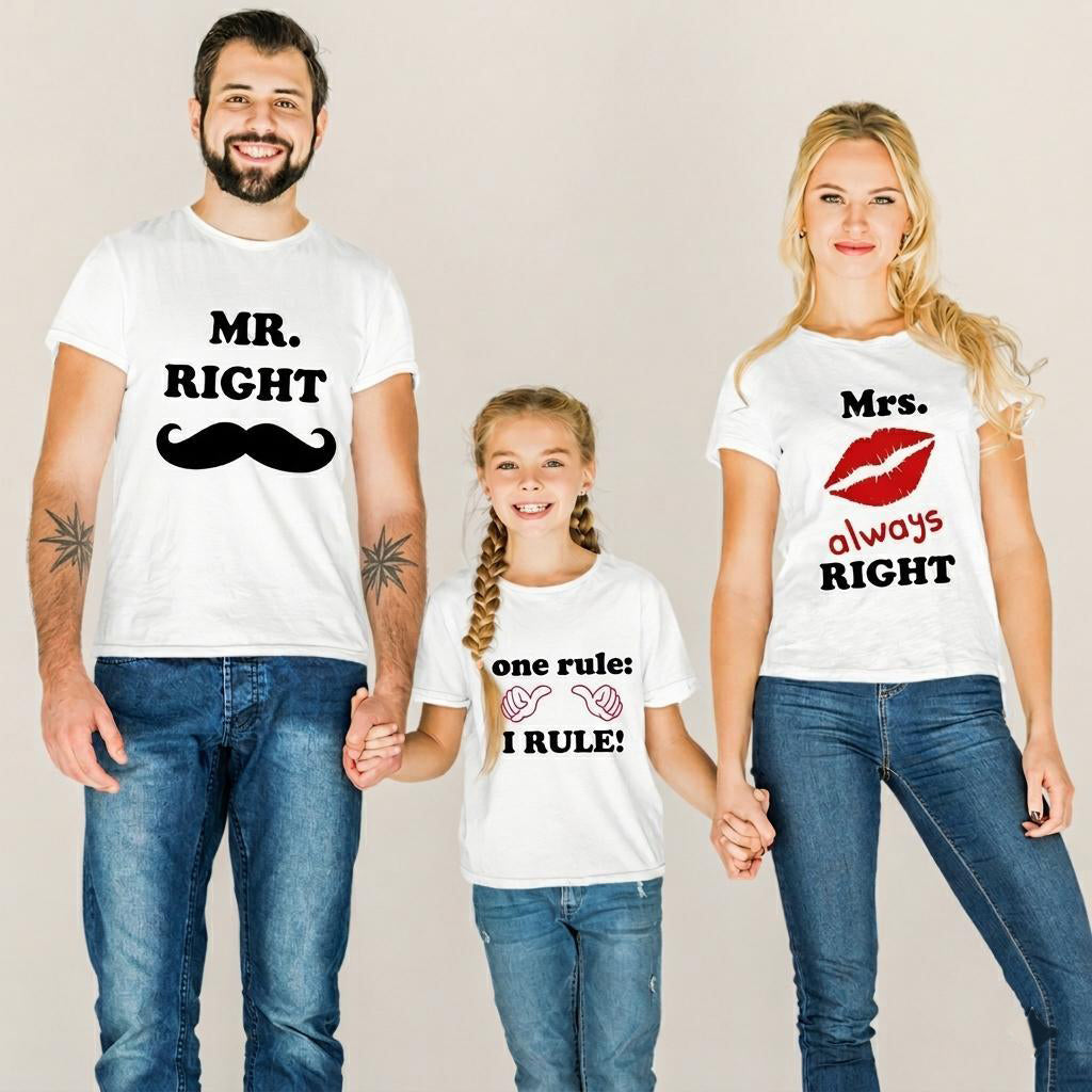 Set Tricouri Familie Right Rule