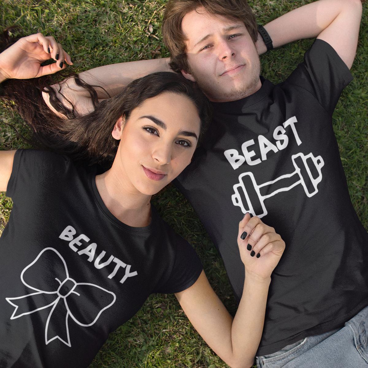 Set tricouri cuplu "Beauty Beast"